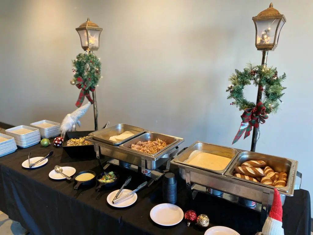 holiday party in the Cider Shed