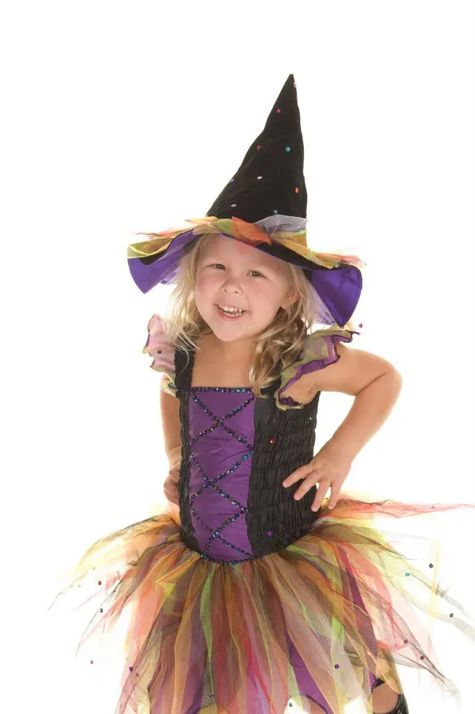 Girl in Halloween Witch Costume