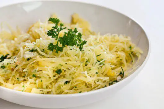 Baked Spaghetti Squash with Garlic and Butter