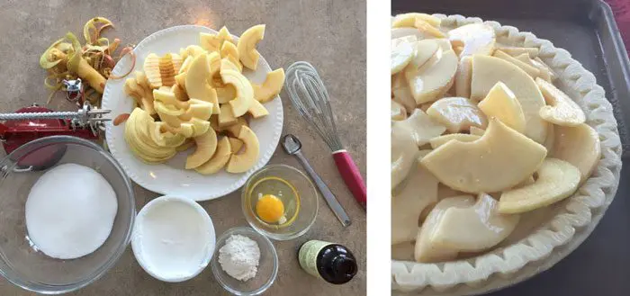 Apples & Cream Pie Ingredients