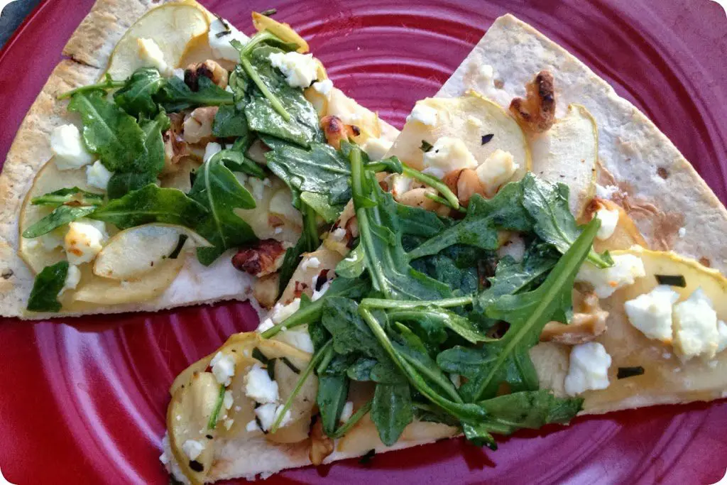 Apple Walnut Feta Pizza