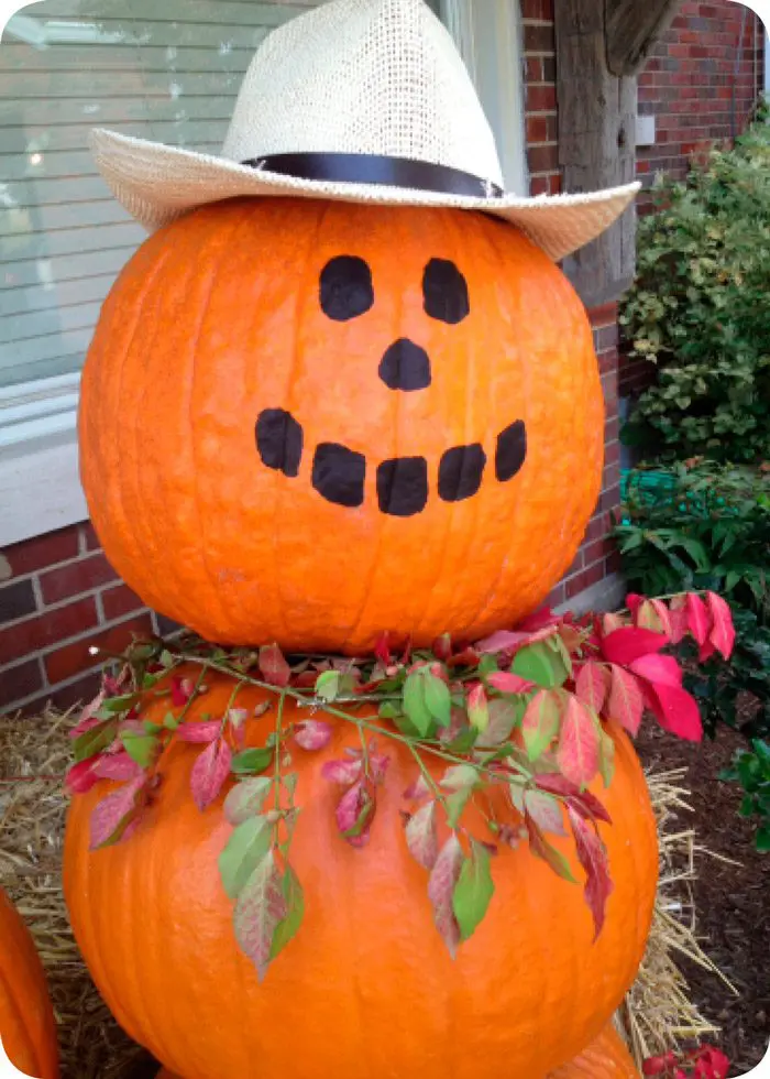 Pumpkin Snowman