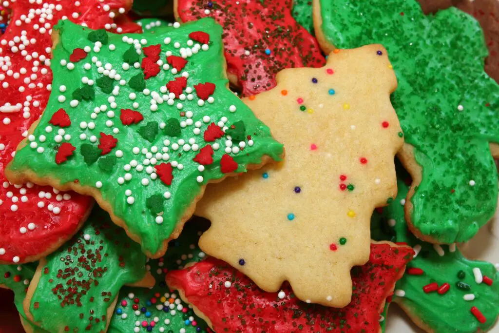 christmas cookies holiday decorated close up