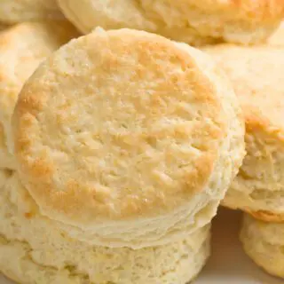 Buttermilk Biscuits close up.