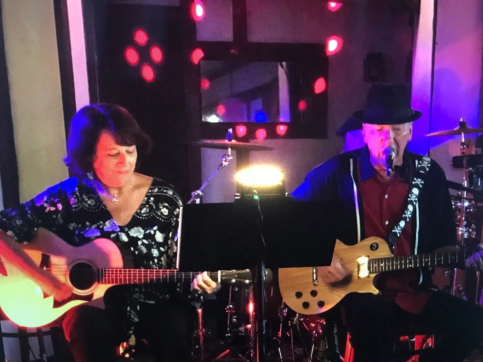 Cider Shed Live Music; Double D - w guitarists on stage.