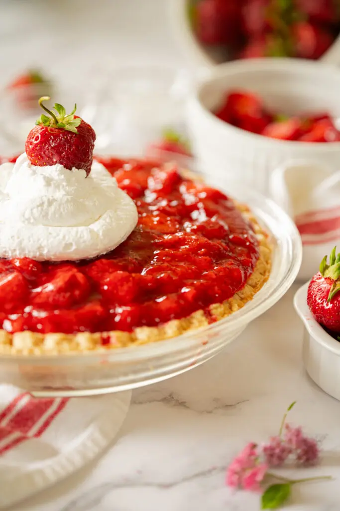 Ruth's Glazed Strawberry Pie Close Up