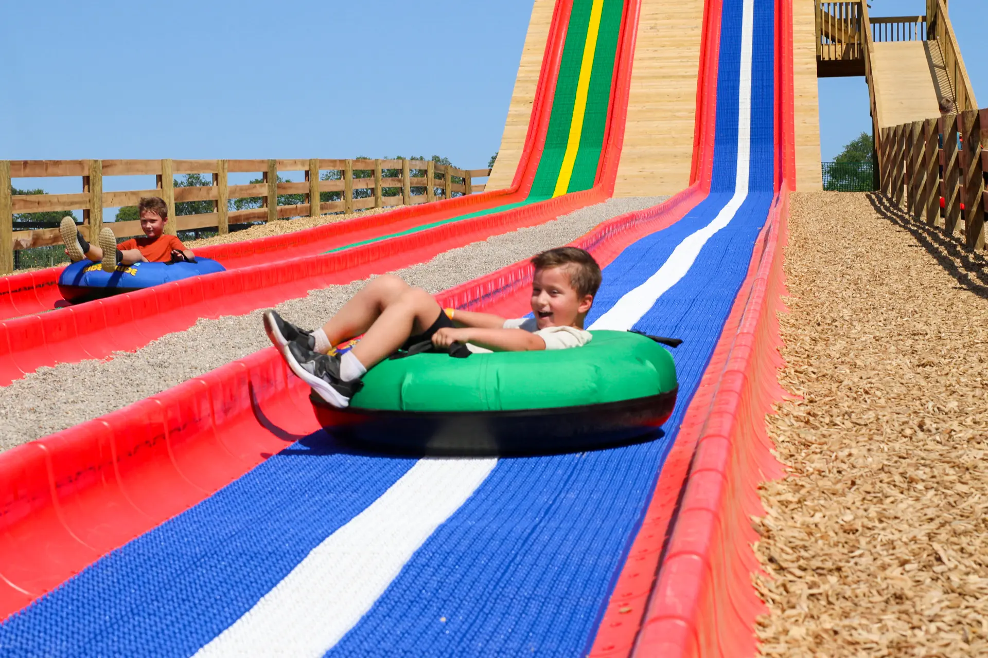 Kentucky Farm Mega Slide with children