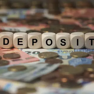 deposit - cube with letters