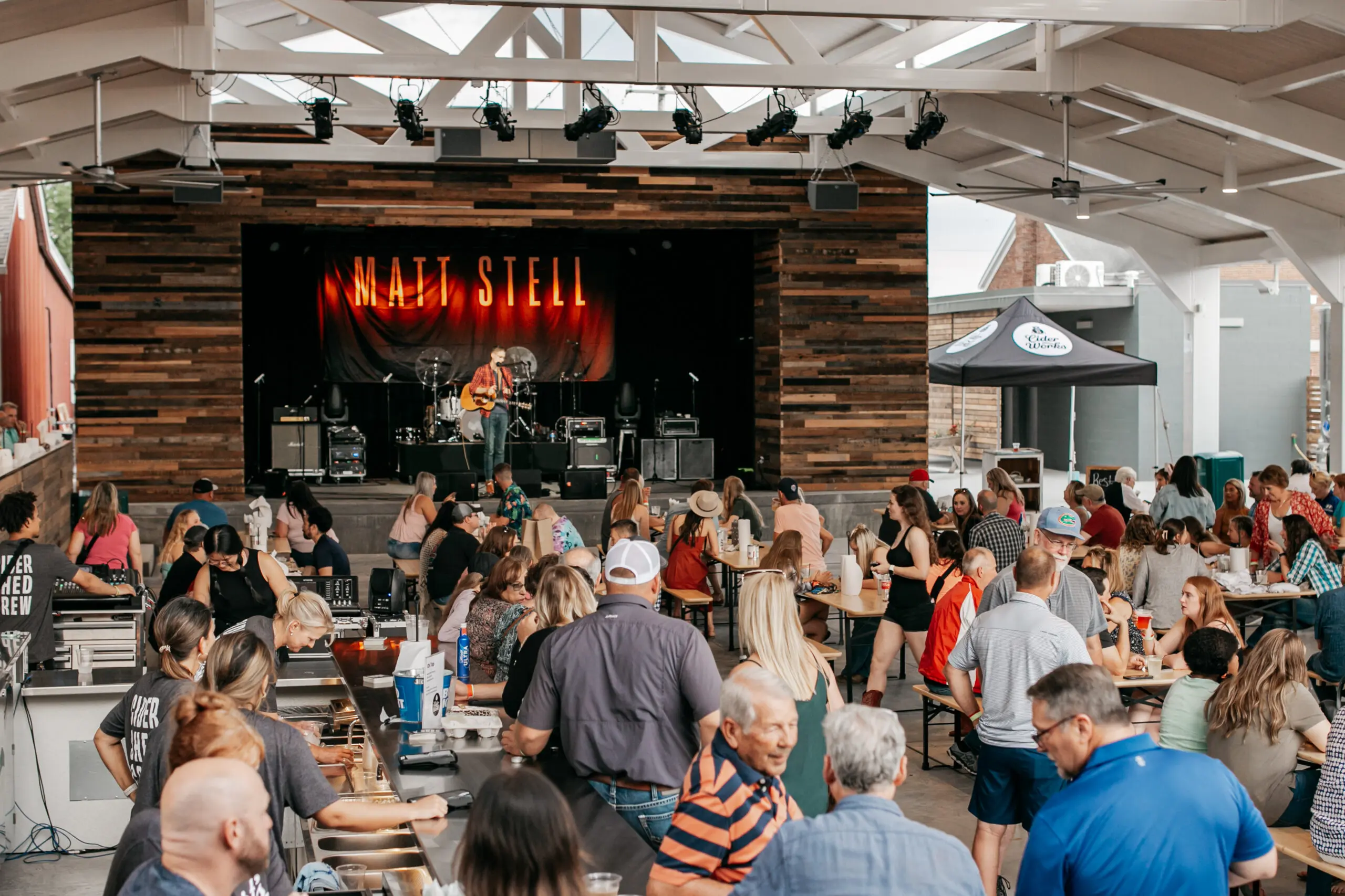 Cider Shed Shows in the Shed - stage