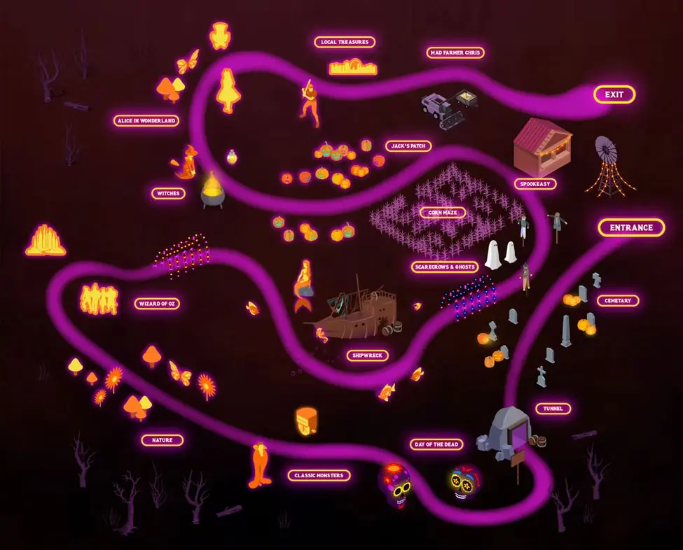 Jacks Lighted Trail map