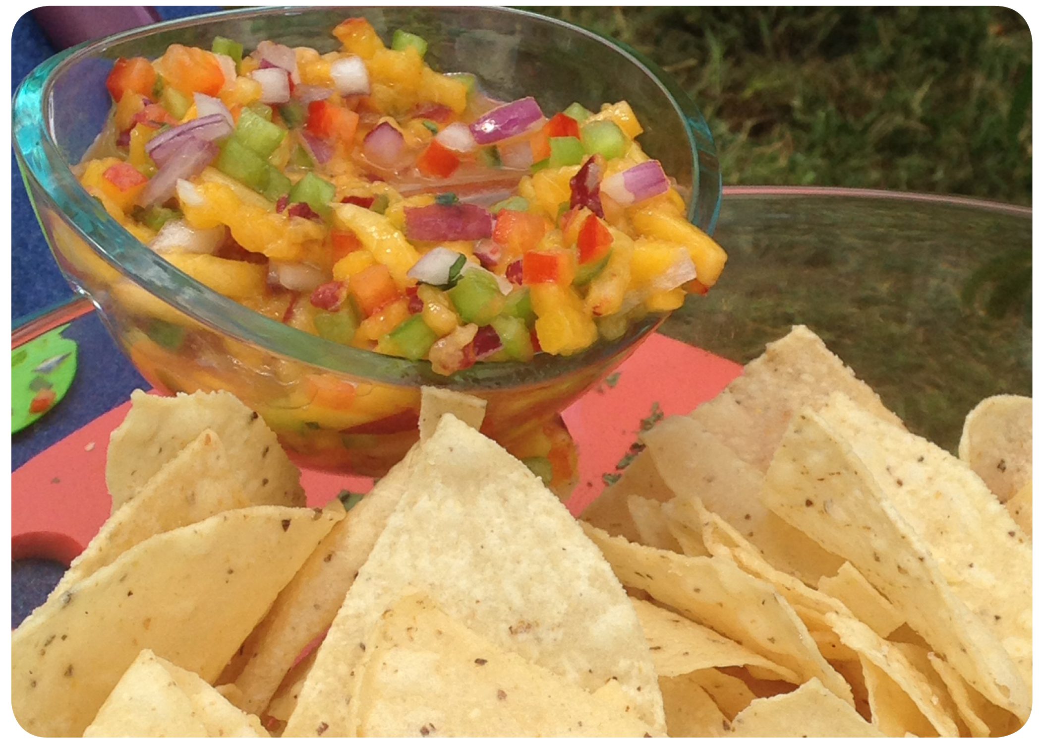 Peach Salsa and Chips