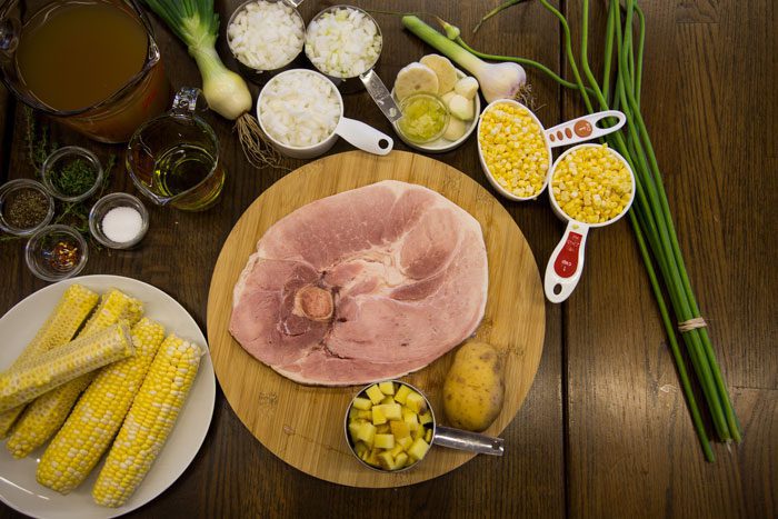 Summer Corn & Ham Soup Ingredients