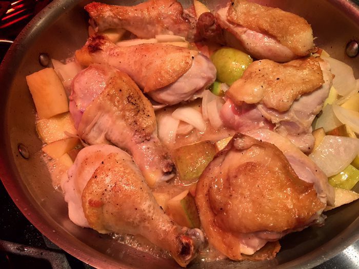 Honey Mustard Chicken with Apples and Onions