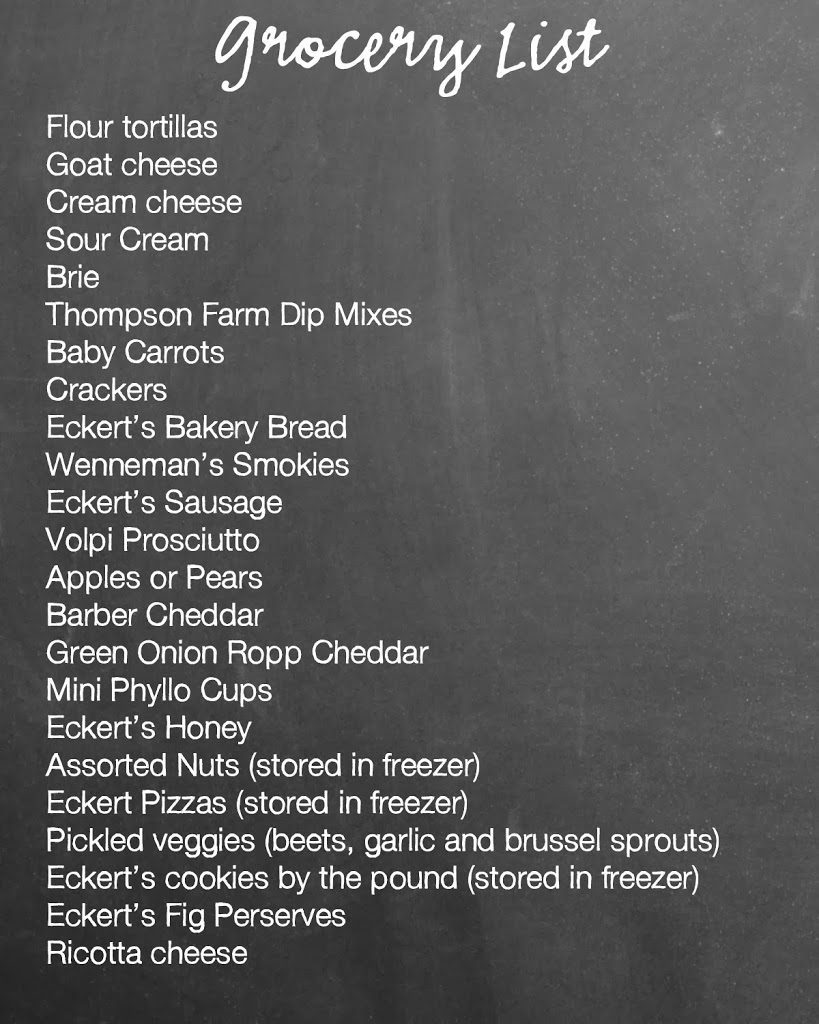 Eckert's Grocery List