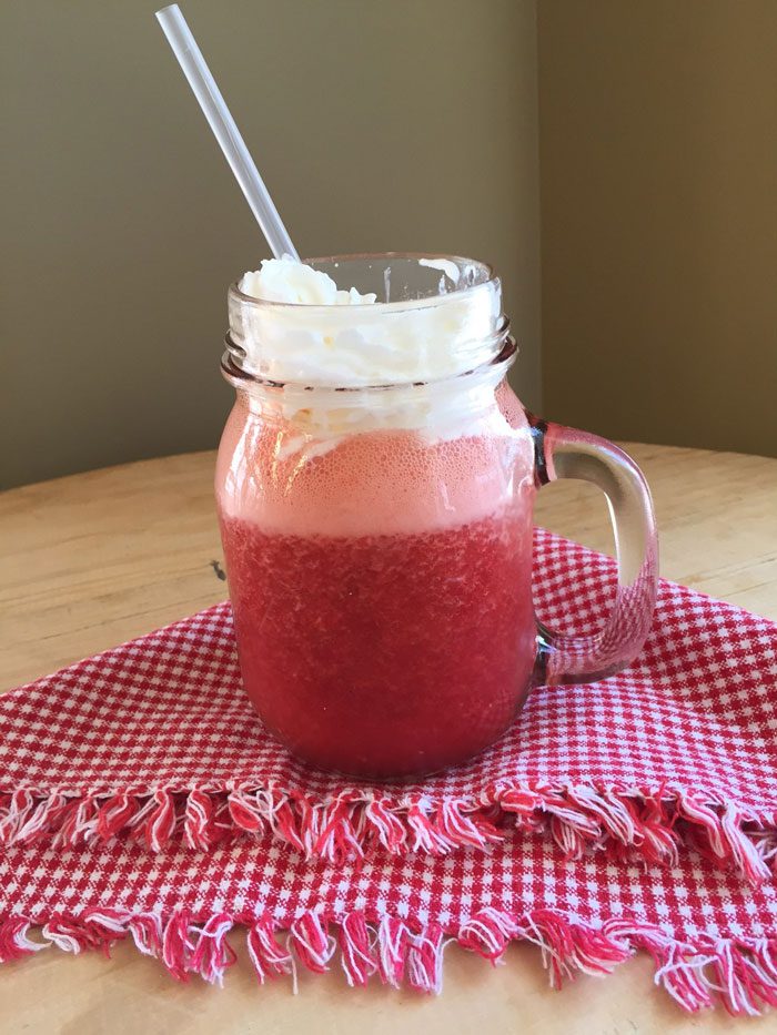 Strawberry Smoothie with homegrown strawberries